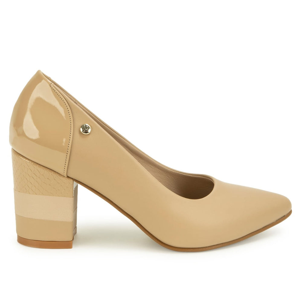 Zapato Stiletto Casual Beige
