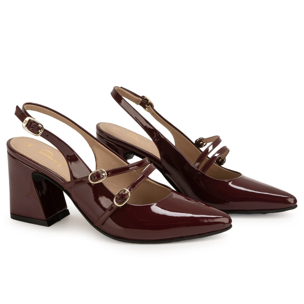 Zapato Stiletto Casual Cereza