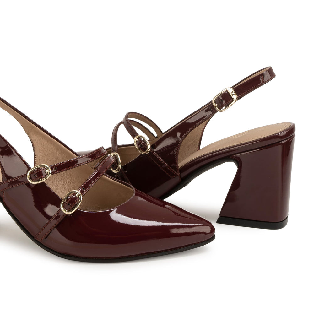 Zapato Stiletto Casual Cereza