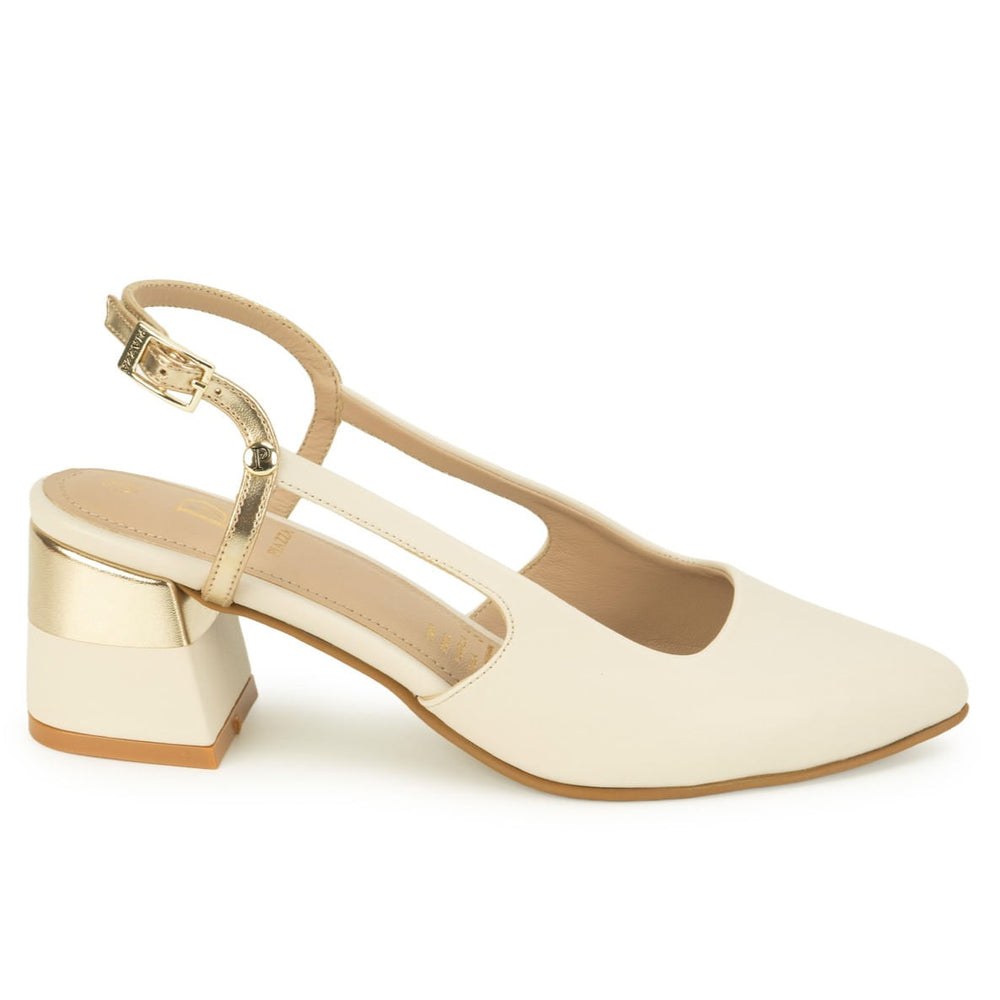 Zapato Stiletto Casual Hueso