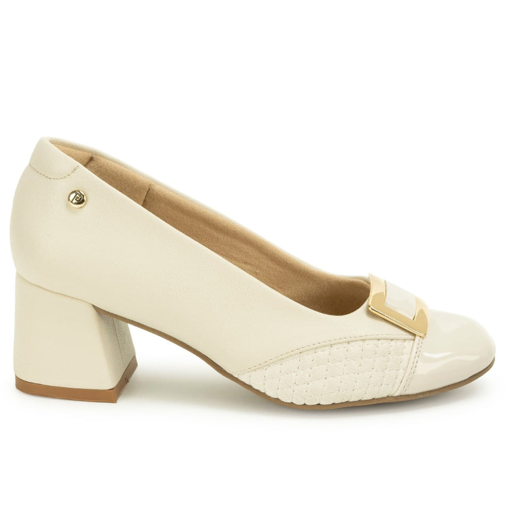 Zapato Stiletto Casual Hueso
