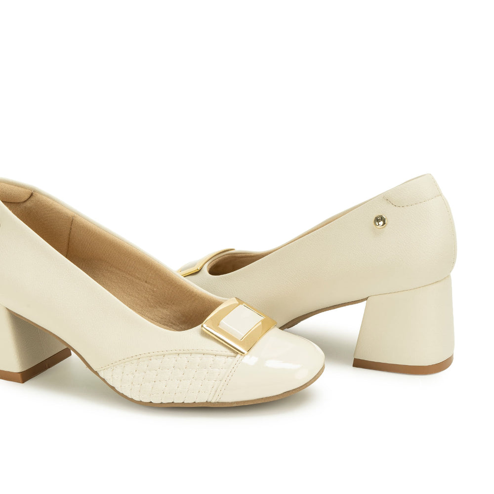 Zapato Stiletto Casual Hueso